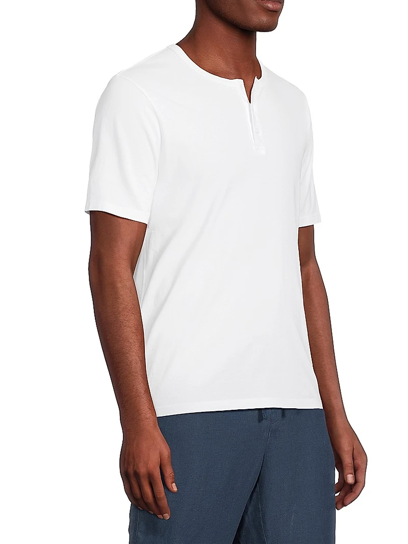 Garment-Dyed Cotton Henley
