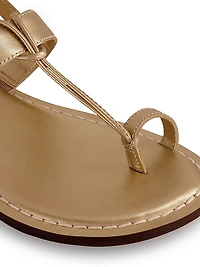 Maverick 2 Metallic Leather Toe Ring Sandals