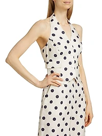 Prescott Polka-Dot Linen Top