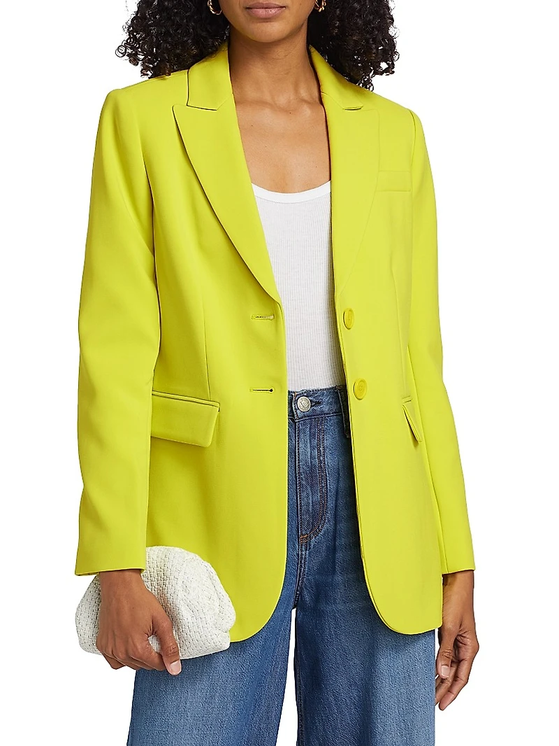 Single-Breasted Twill Blazer