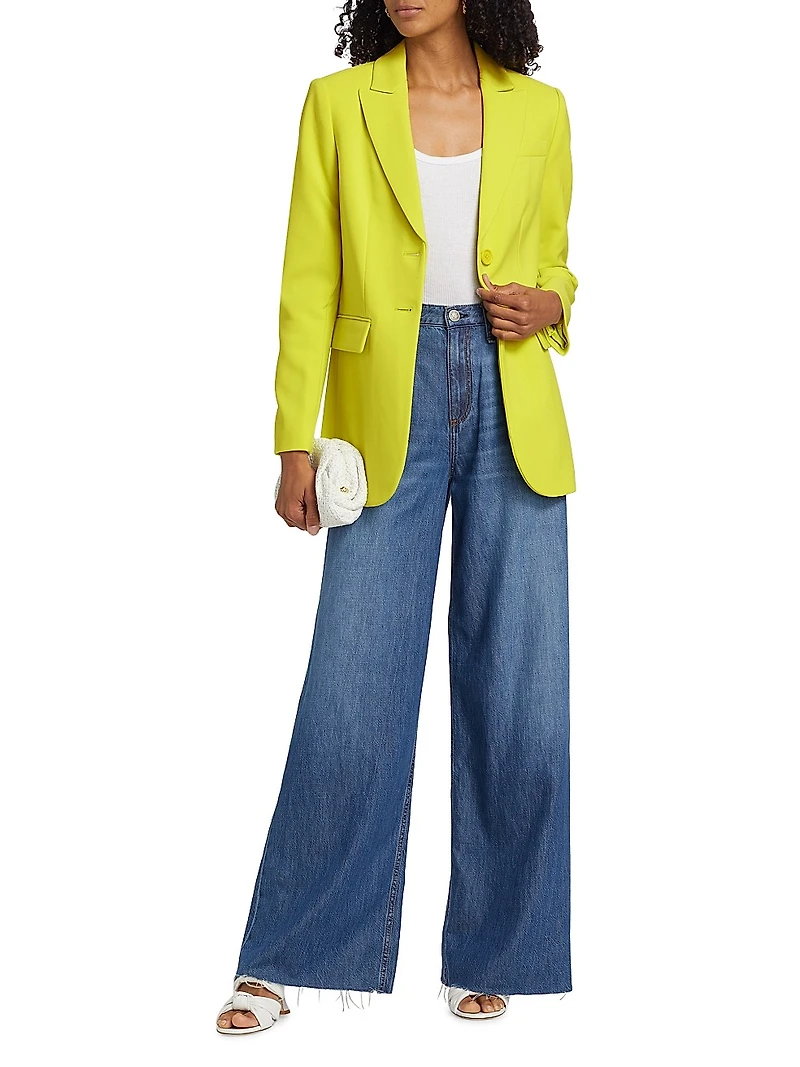 Single-Breasted Twill Blazer