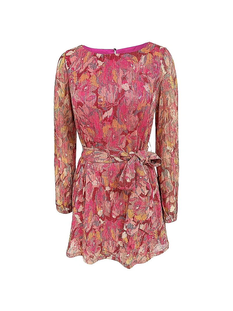Kirsi Floral Metallic Minidress