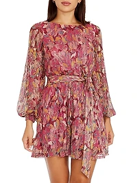 Kirsi Floral Metallic Minidress