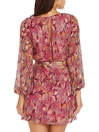 Kirsi Floral Metallic Minidress