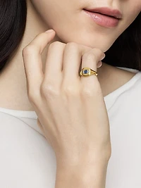 Cable Collectibles Evil Eye Pinky Ring 18K Yellow Gold