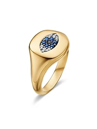 Cable Collectibles Evil Eye Pinky Ring 18K Yellow Gold