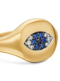 Cable Collectibles Evil Eye Pinky Ring 18K Yellow Gold