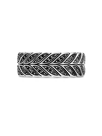 Chevron Pavé Band Ring Sterling Silver