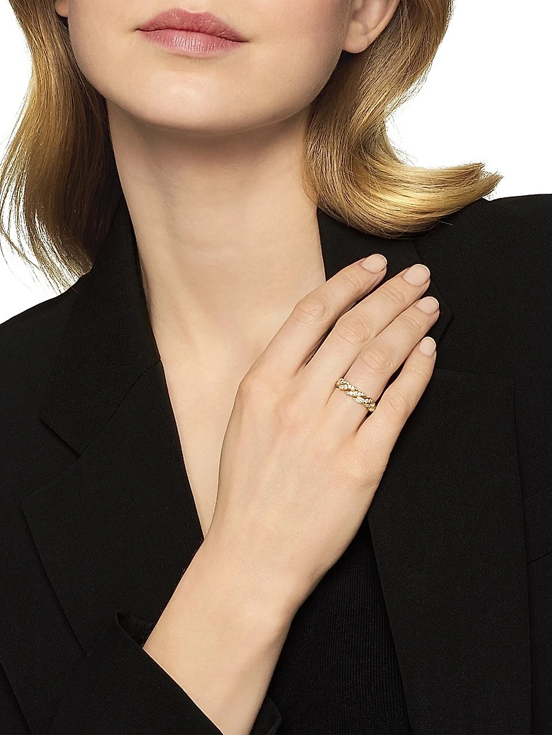 Pavéflex Band Ring 18K Yellow Gold