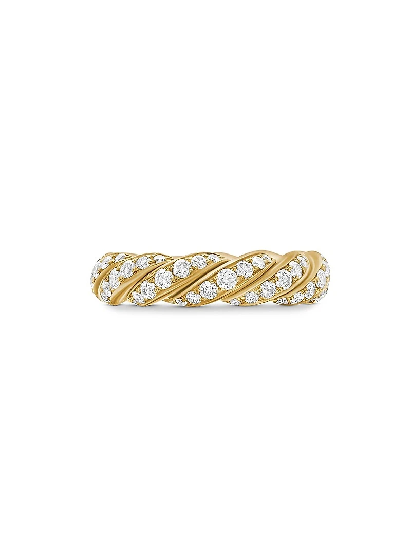 Pavéflex Band Ring 18K Yellow Gold