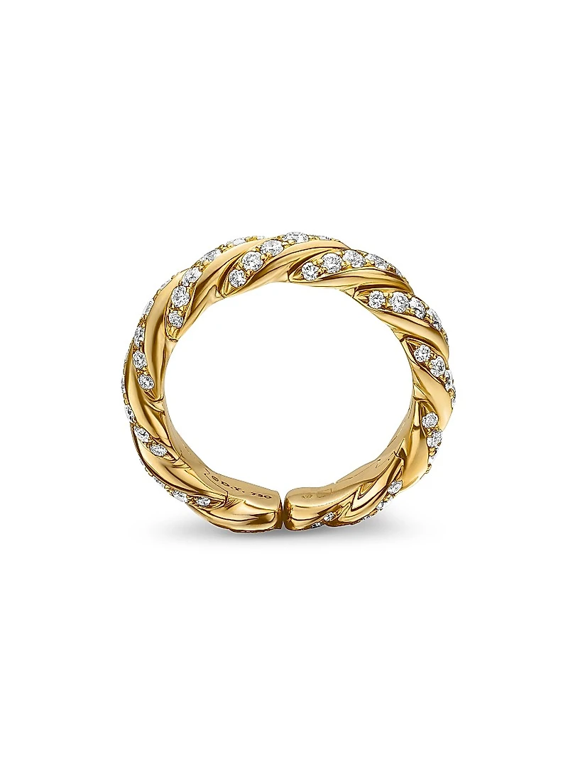Pavéflex Band Ring 18K Yellow Gold