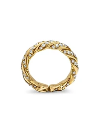 Pavéflex Band Ring 18K Yellow Gold