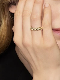 Pavéflex Band Ring 18K Yellow Gold