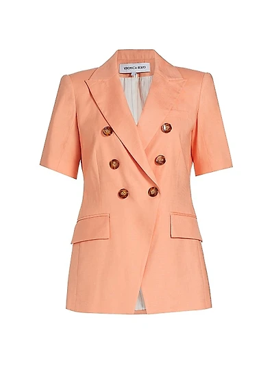 Atwood Stretch Linen Double-Breasted Jacket