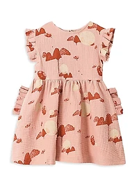 Little Girl's & Girl's Printed Gauze Fit-And-Flare Dress