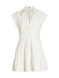 Mila Faux-Leather Minidress