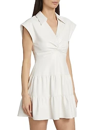 Mila Faux-Leather Minidress