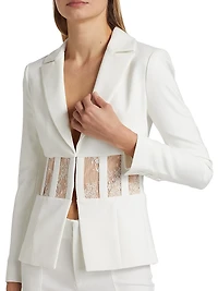 Alexia Lace-Embellished Blazer