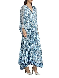 Sion Floral Pleated Maxi Dress