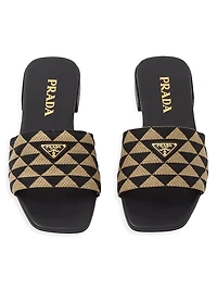 Embroidered Fabric Slides