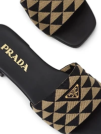 Embroidered Fabric Slides