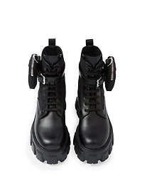 Monolith Leather and Re-Nylon Boots with Pouch