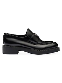 Women's Chocolate Brushed Leather Loafers