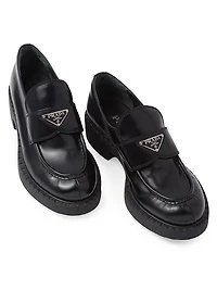 Women's Chocolate Brushed Leather Loafers