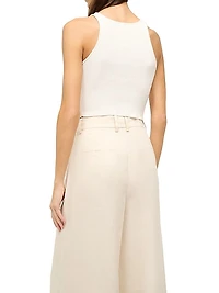 Luisa Linen Wide-Leg Trousers