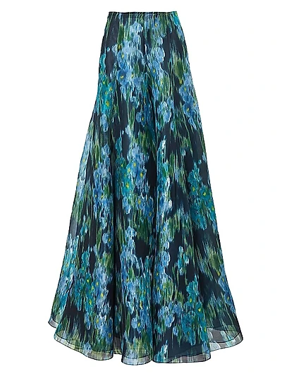 Floral Silk Palazzo Pants