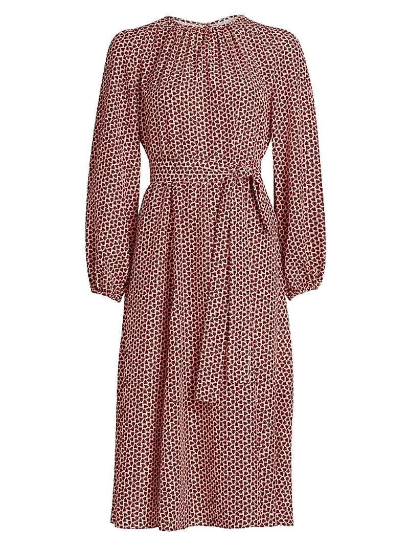 Ladybug Belted Midi-Dress