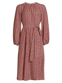 Ladybug Belted Midi-Dress