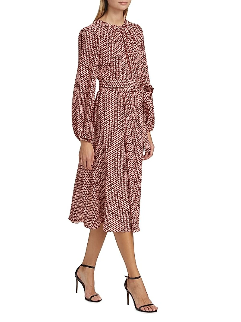 Ladybug Belted Midi-Dress