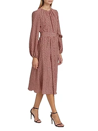 Ladybug Belted Midi-Dress