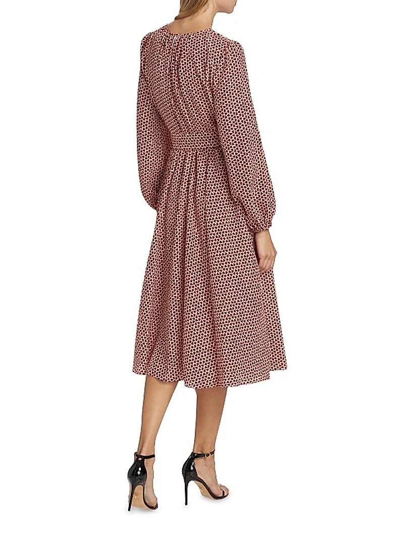 Ladybug Belted Midi-Dress