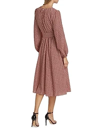 Ladybug Belted Midi-Dress