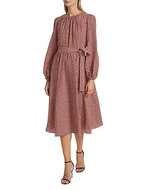 Ladybug Belted Midi-Dress