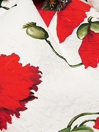 Poppies Cotton-Blend Draped Off-the-Shoulder Minidress