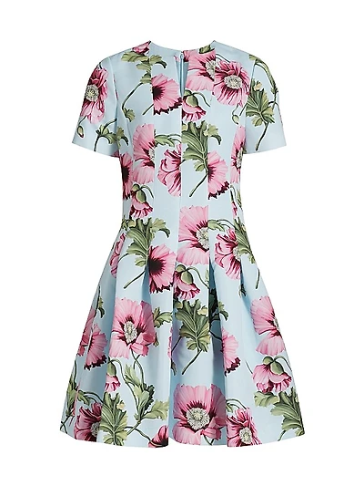 Poppies Faille Fit & Flare Dress