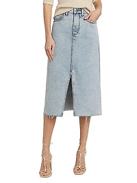 Victoria Denim Midi-Skirt