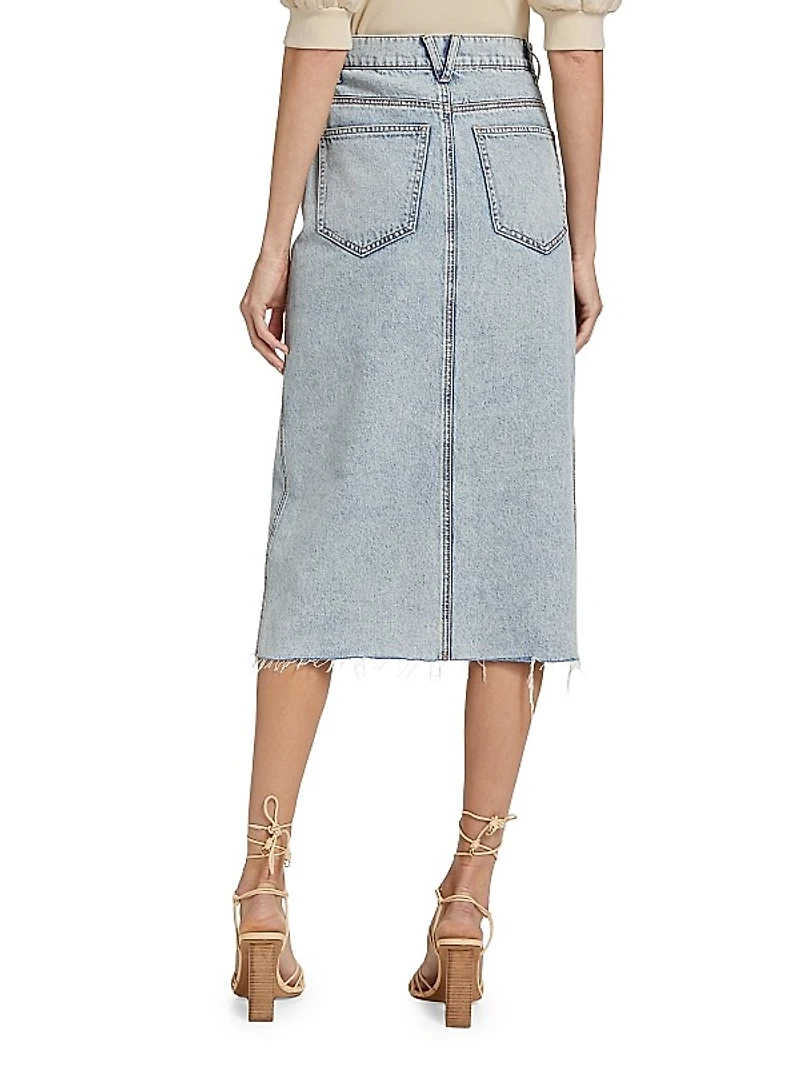 Victoria Denim Midi-Skirt