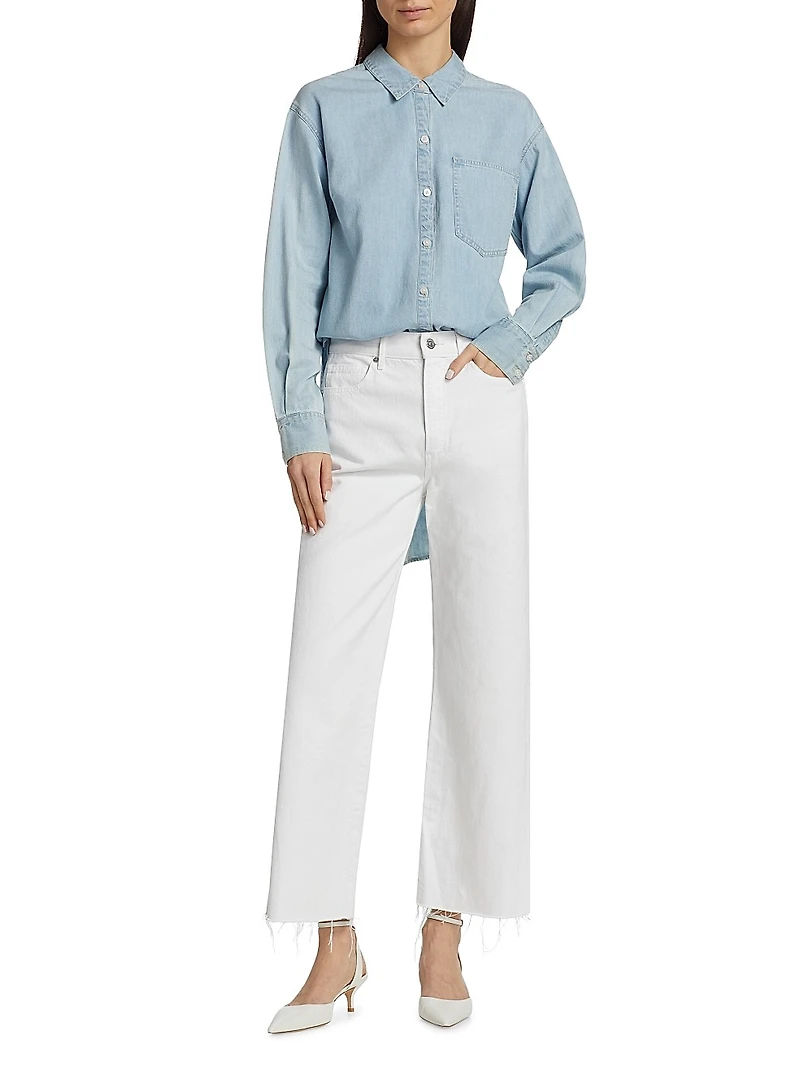 Taylor High-Rise Cropped Wide-Leg Jeans