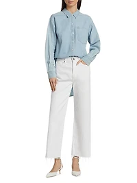 Taylor High-Rise Cropped Wide-Leg Jeans