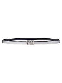VLogo Signature Reversible Belt in Shiny Calfskin