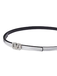 VLogo Signature Reversible Belt in Shiny Calfskin