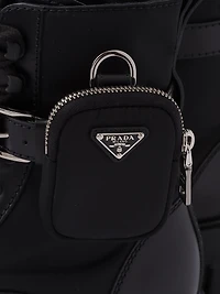 Monolith Brushed Leather and Re-Nylon Boots with Pouch
