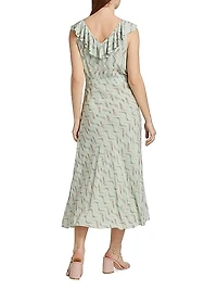 Shona Floral Ruffled Midi-Dress