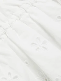 Marsa Eyelet-Embroidered Peplum Top