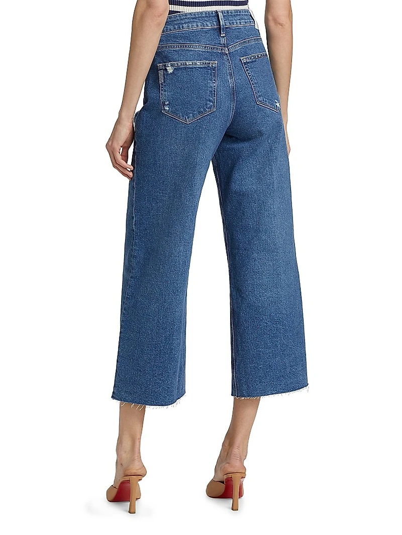 Anessa High-Rise Wide-Leg Crop Jeans