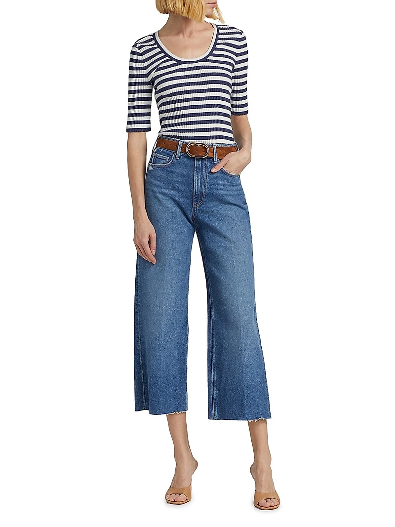 Anessa High-Rise Wide-Leg Crop Jeans